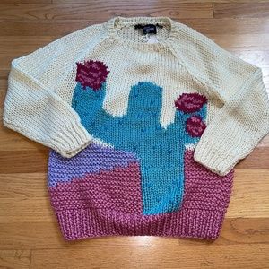 Vintage 80s Cactus Knit Sweater